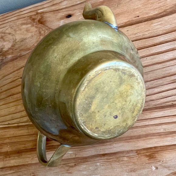 Solid Brass Decor Tea Pot Country Barn Rustic Decor - Picture 3 of 10